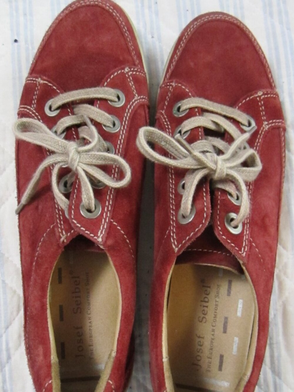 Josef Seibel Red Suede Leather Sneakers